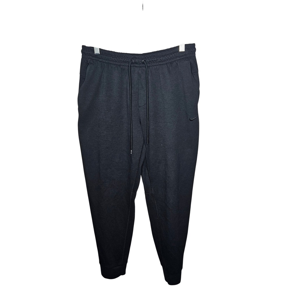 Nike Dri-FIT Women's Medium Black Tapered Jogger Pants Zip Pockets Athletic Gym